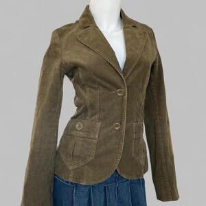 khaki brown green corduroy blazer jacket!